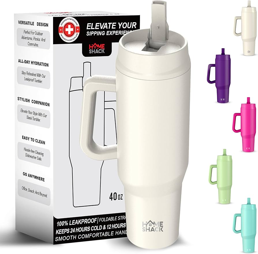 Amazon.com | HOMESHACK 40 oz Tumbler with Handle and Foldable