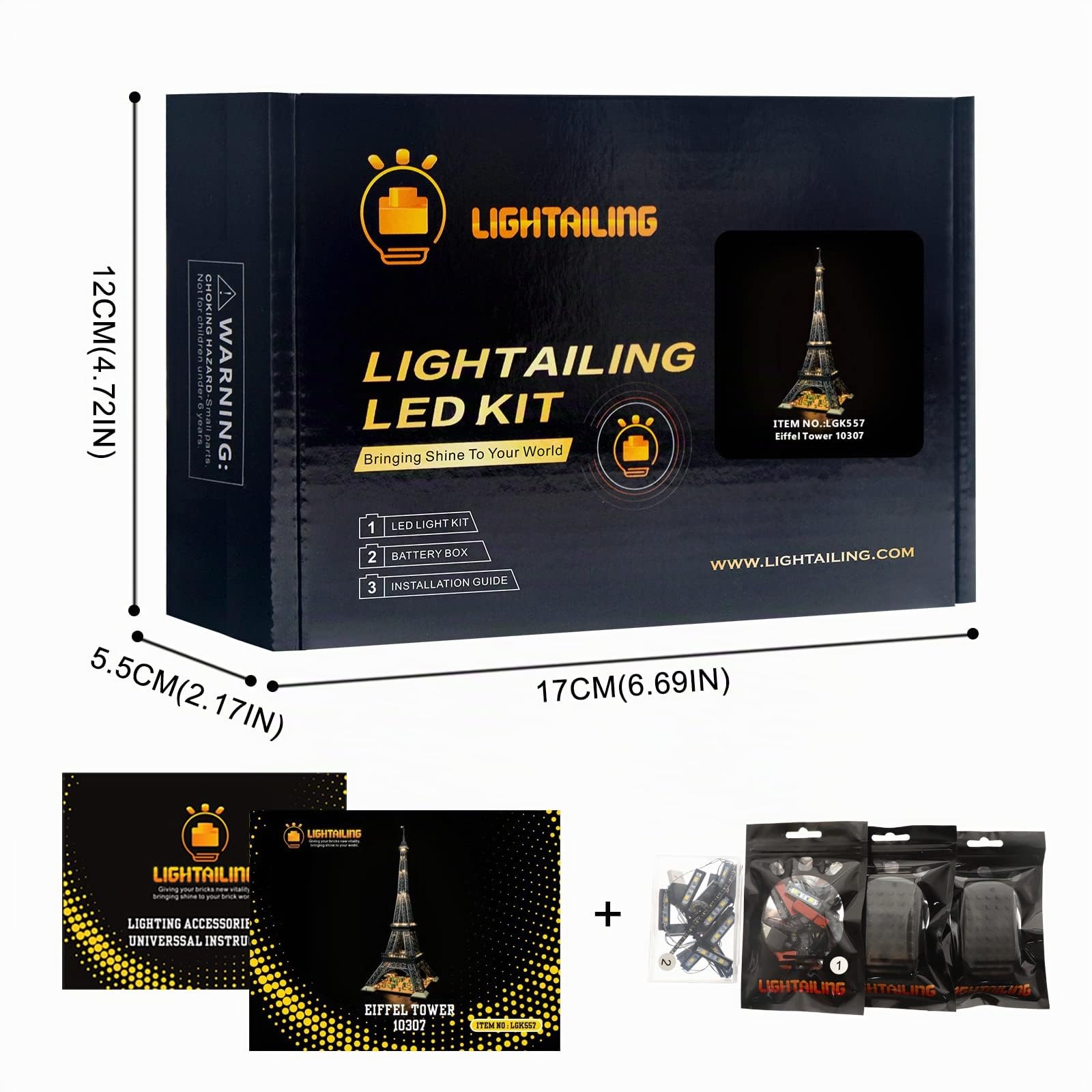 LIGHTAILING Juego de Luces para Lego-10307 Torre Eiffel - Kit de iluminación LED Compatible con el Modelo de Bloques de construcción Lego - Modelo No Incluido