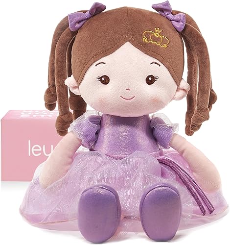 Miniatura 8 de LeyaDoll Juguetes suaves de muñeca bebé (16 pulgadas), mi primera muñeca de trapo para regalo de cumpleaños de niña de 1 año, muñeca Leya muñeca de
