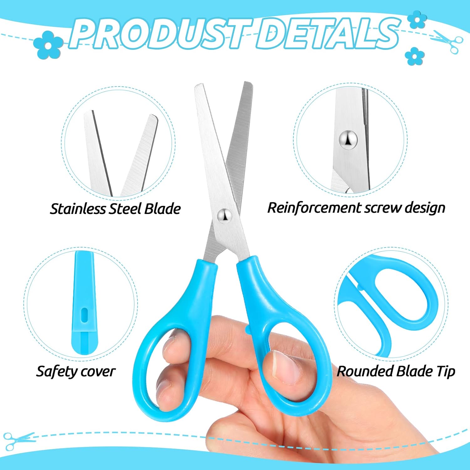 Right and Left Handed Scissors for Kids Blunt Scissors Children Scissors Kids Safety Scissors