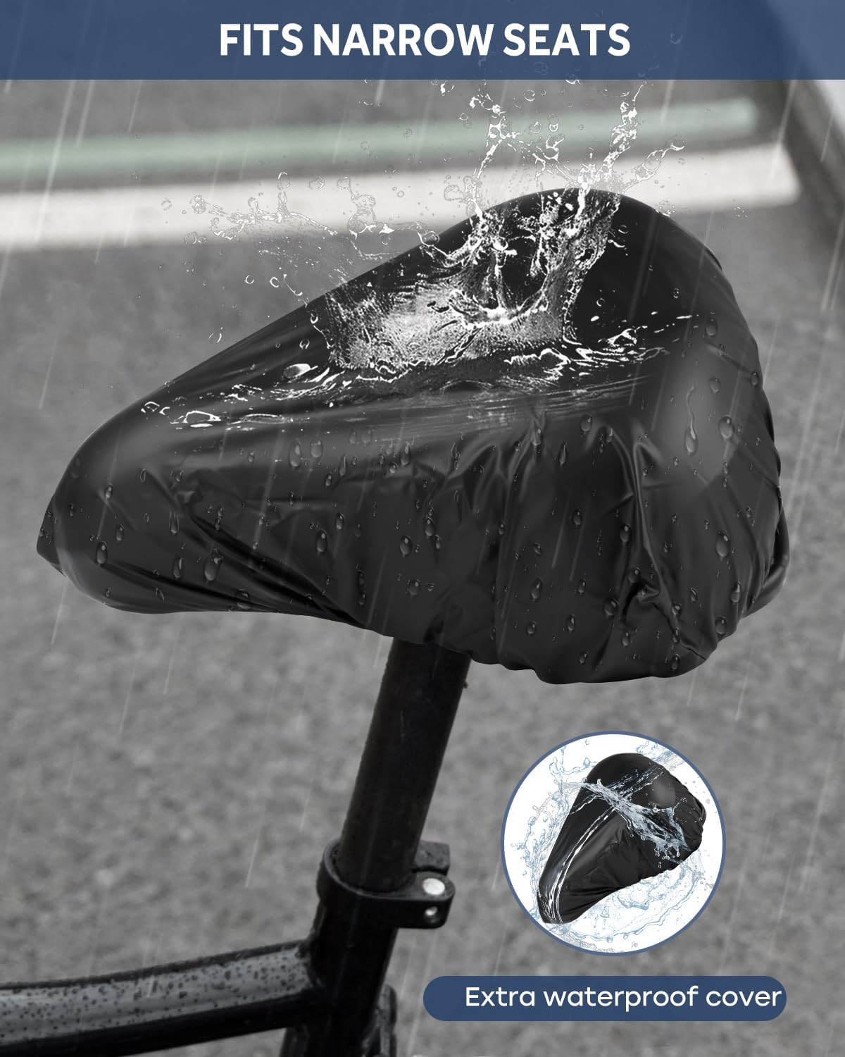 Bike Seat Cushion, Comfortable Bicycle Saddle Cover for Indoor and Outdoor Cycling, Padded Gel Cover for Exercise, Mountain & Road Bikes, Universal Fit for Peloton & Stationary Bikes - Image 5