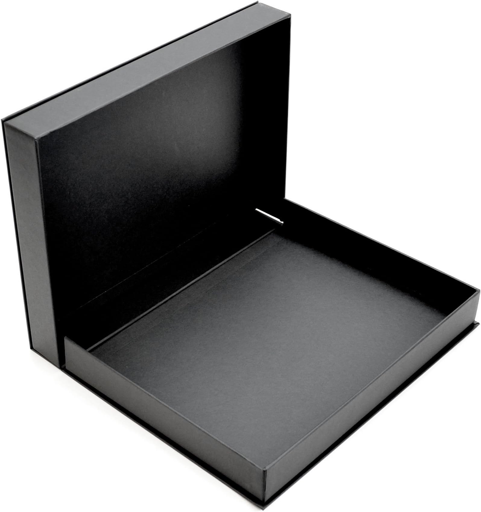 GraphicPro Presentation Display Print Box Black Buckram Archival White Lining A2 600mm x 455mm 37mm Deep Pack of 3