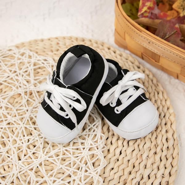 Baby-Sneaker-Schuhe für Kleinkinder, Mädchen, Jungen, Schnürschuhe, Unisex, Stiefeletten, rutschfeste weiche Sohle, für Erstlingsschuhe - 2