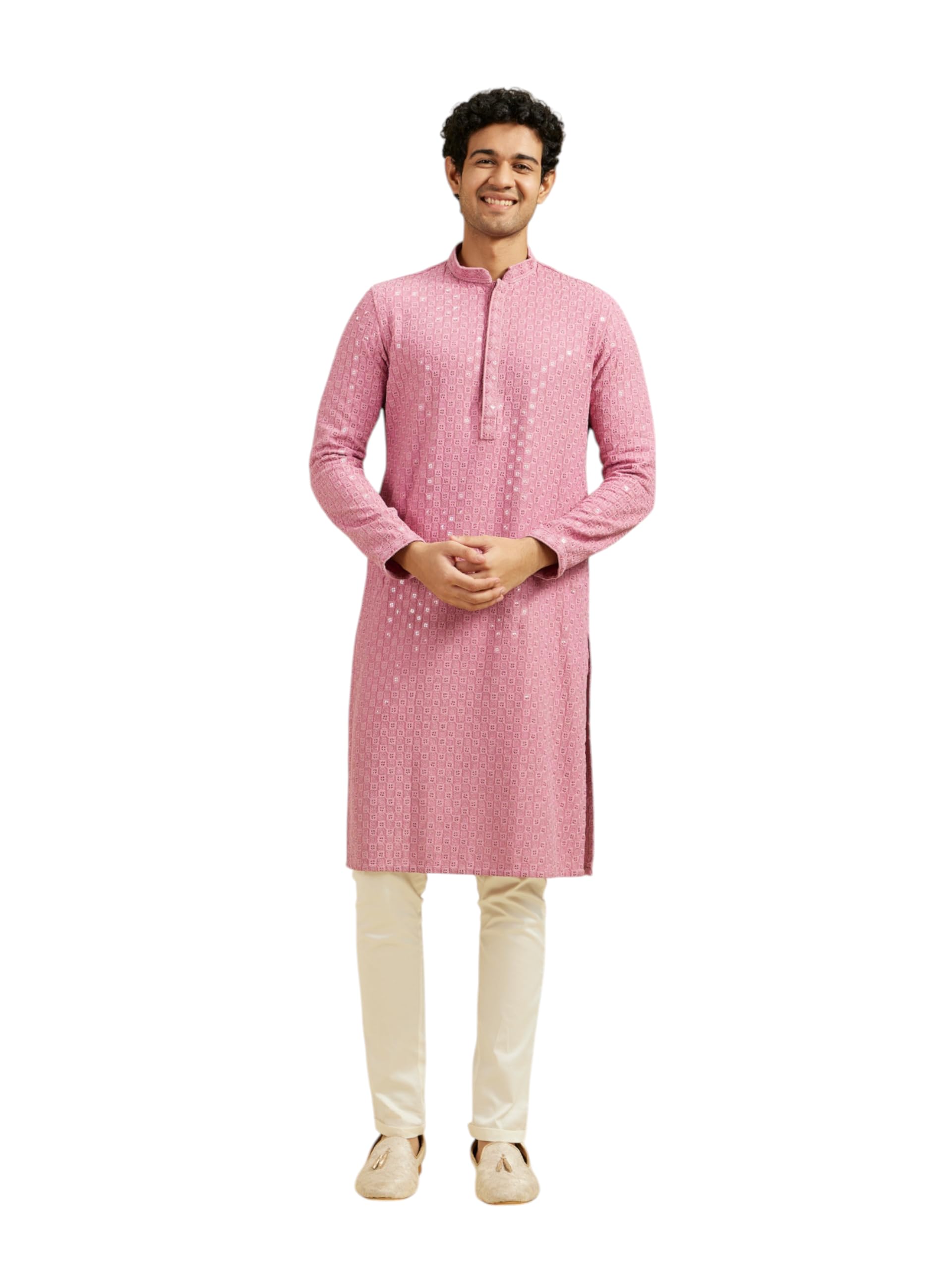 diwas by manyavar Men's Viscose Embroidered|Sequined Kurta Set (2pcs)-picture-33