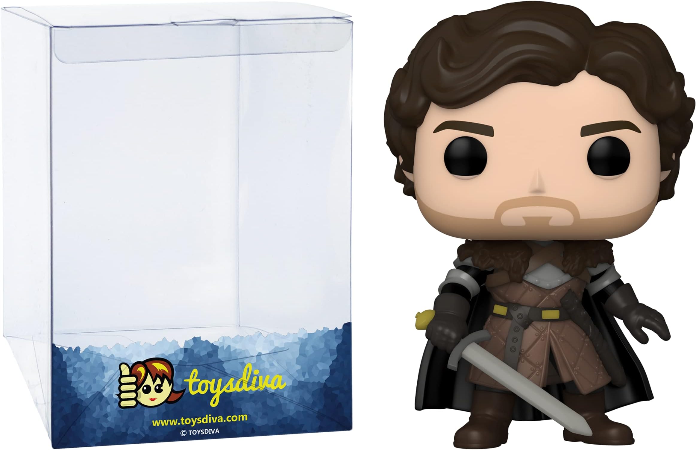 Robb Stark: P o p ! Vinyl Figurine Bundle with 1 Compatible 'ToysDiva' Graphic Protector (091-56796 - B)