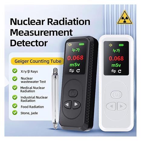 Digital Radiation Detector TFT Display Geiger Counter Handheld Gamma-ray Beta-ray Radioactivity Tester Beta Gamma X Ray Portable Fast Accurate Measurement