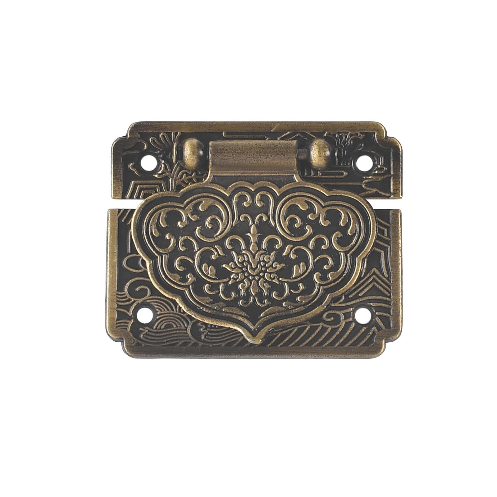 Msioytog Multicolor Wooden Box Buckle Pad Chest Zincs Alloy Padlocks Latches Hasp Buckle Luggage Hardware Locking Mechanism Enduring Jewelry Wooden Box Pad Chest