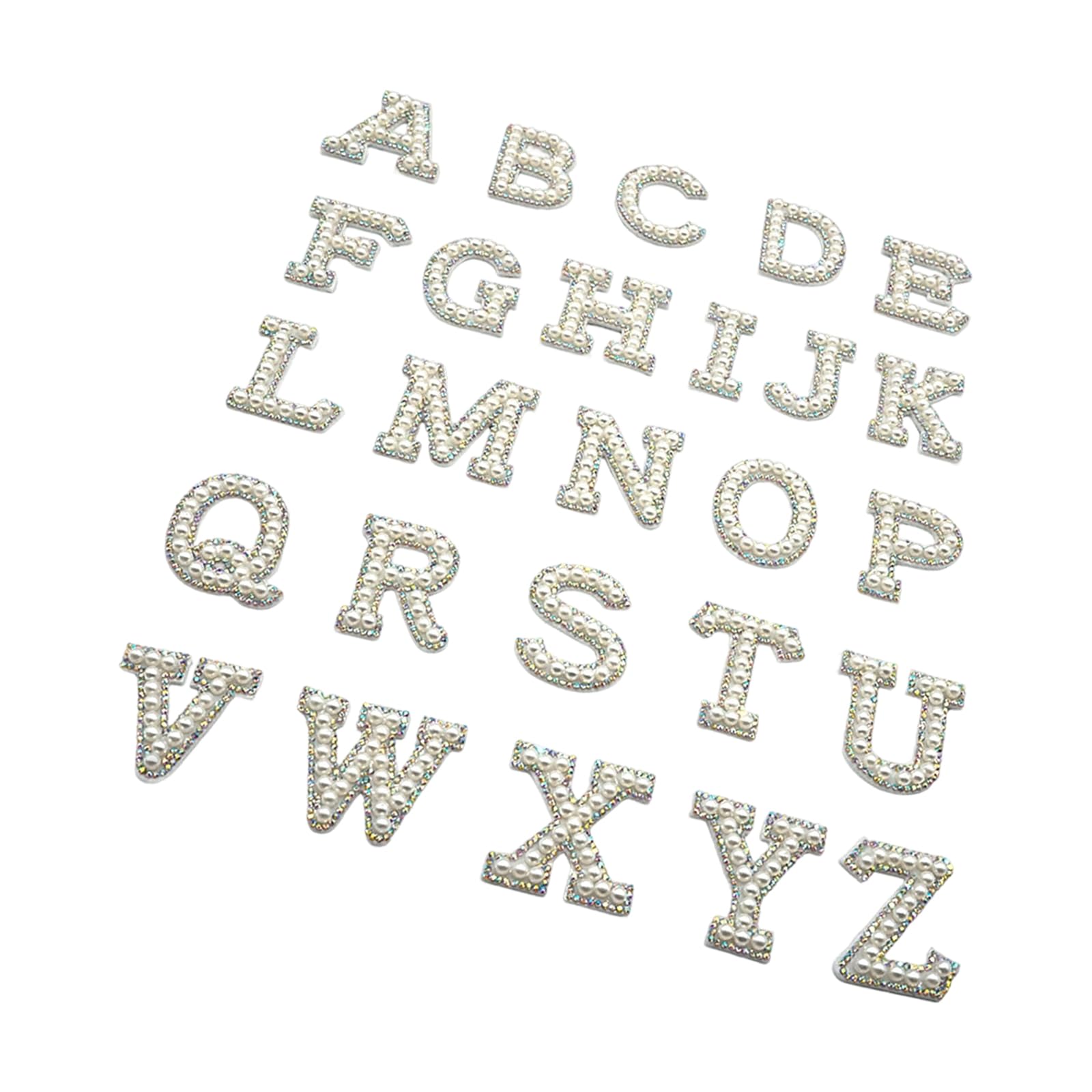 Hredyqw Adhesive Letter With Imitation Pearls And Rhinestones For Clothing And Accessories