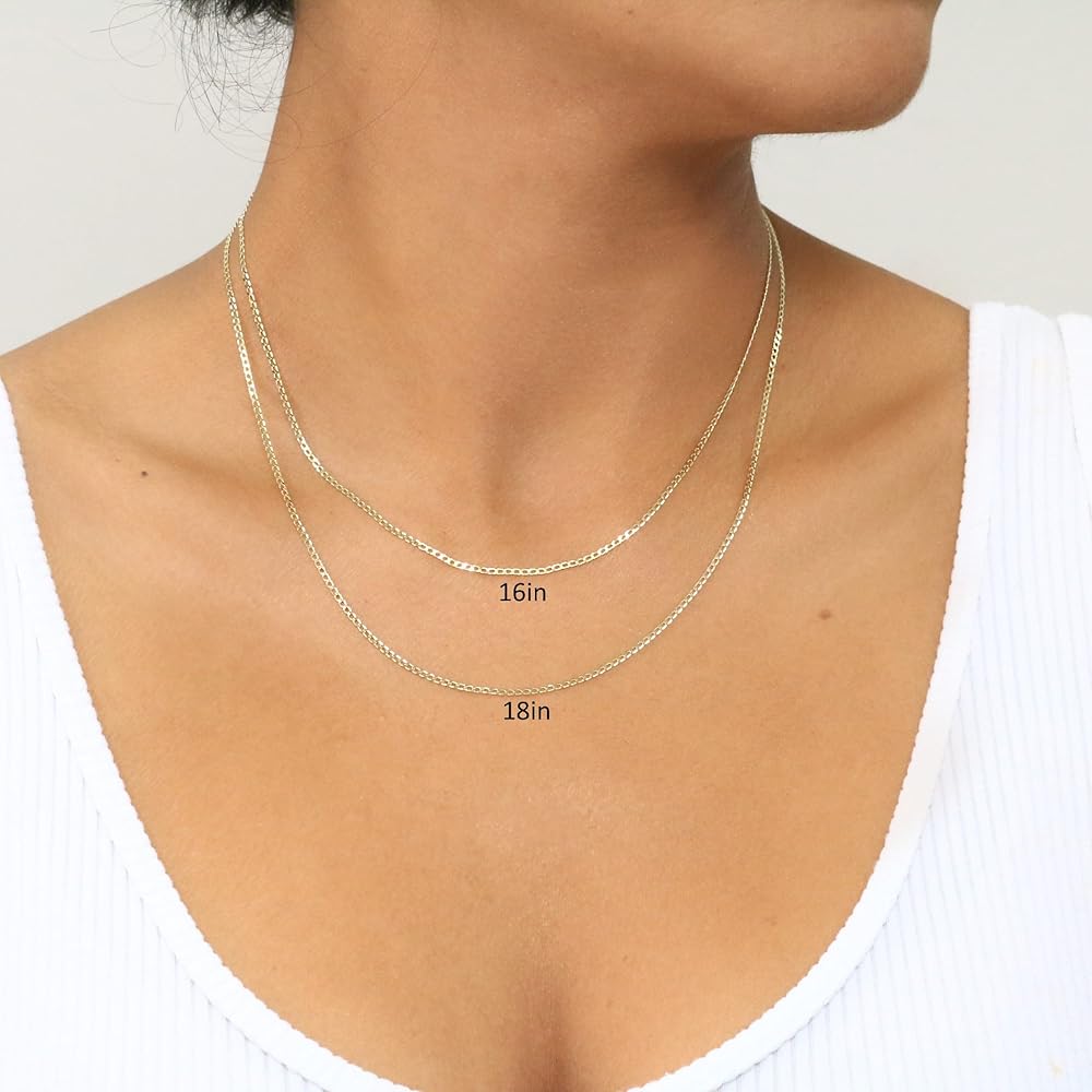 ゴールドネックレス Amazon | Nuragold 14K リアルイエローゴールド ソリッド