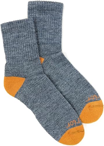 Miniatura 5 de Warrior Alpaca Socks - Comodidad acolchada retro sólido cuarto de cuello redondo para adultos - Unisex