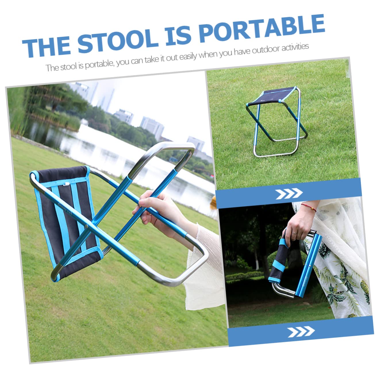 Yardwe Sgabello Portatile Piccolo Sgabello Comodo Giardinaggio Picnic Pesca e Campeggio