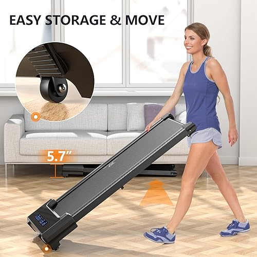 Miniatura 5 de DAEYEGIM - Caminadora portátil 2 en 1 para usar debajo del escritorio, para oficina en casa, con control remoto, máquina de correr en pantalla LED