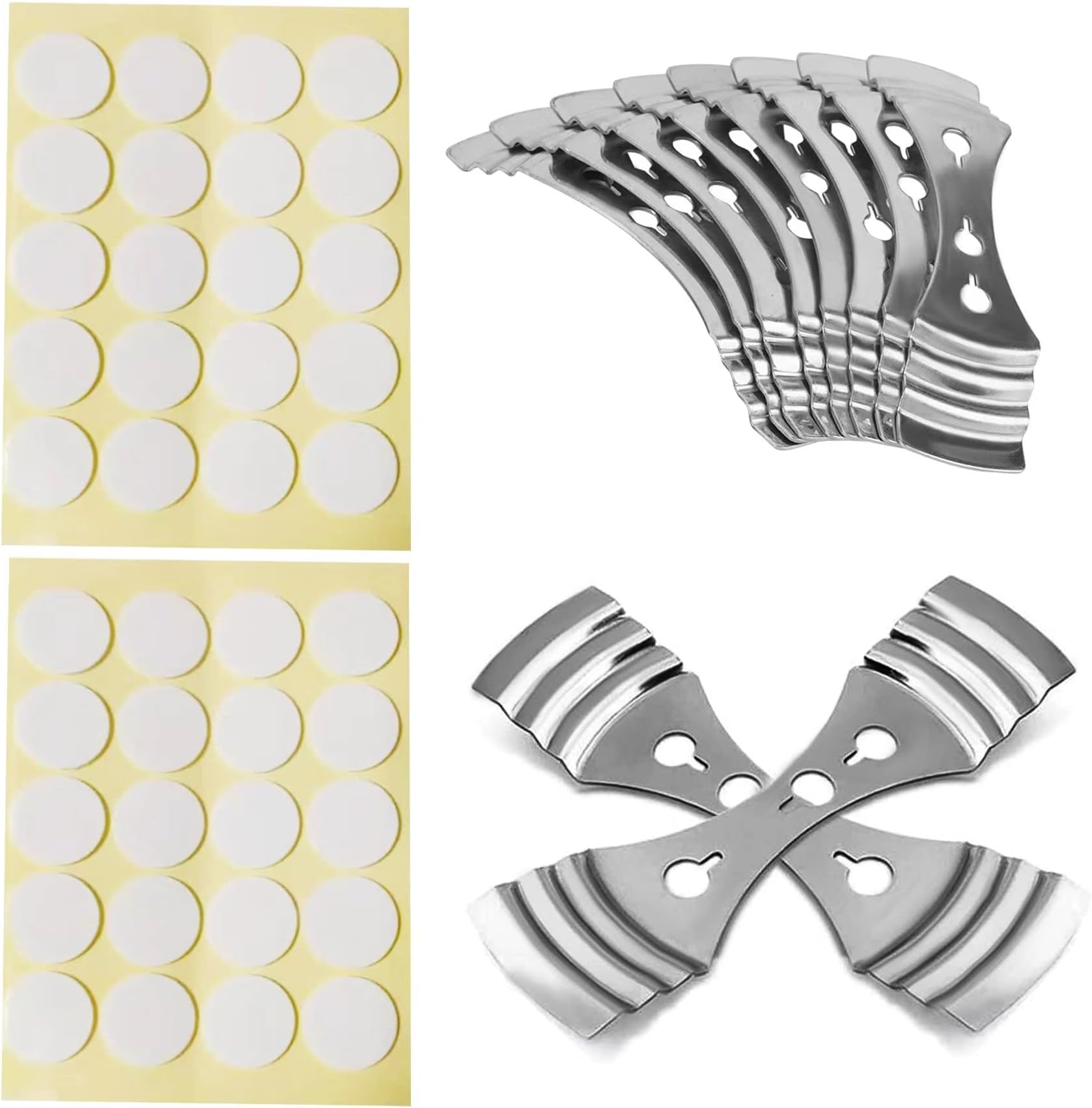 10 Pcs Candle Wick Holder Wick Centering Tool Metal Candle Wick Centering Devices 3-Hole Candle Making Accessories Wicks Holders for Candle Making(Stainless Steel), Silver, 9.5cm (2eea103)