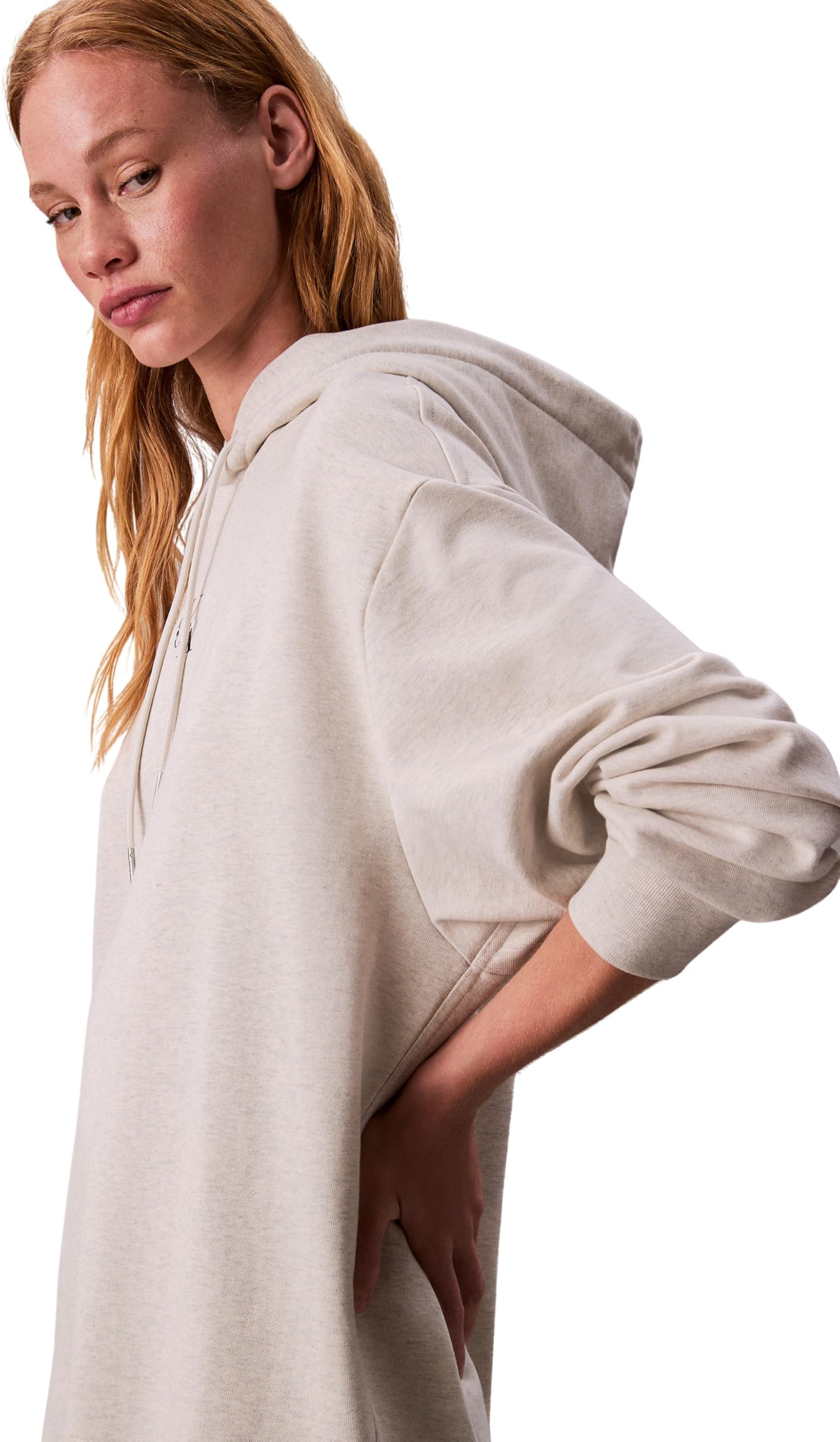 Calvin Klein Sudadera Mujer Premium Terry Larga