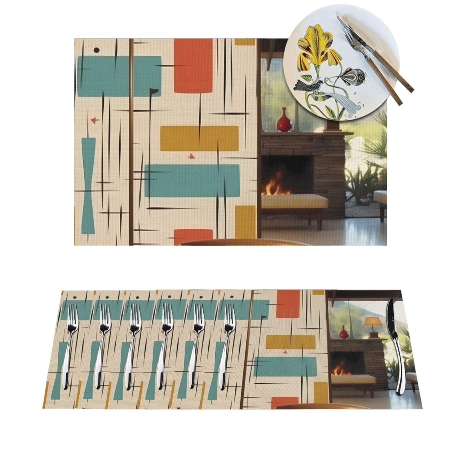 Sets de table tissés modernes résistants à la chaleur