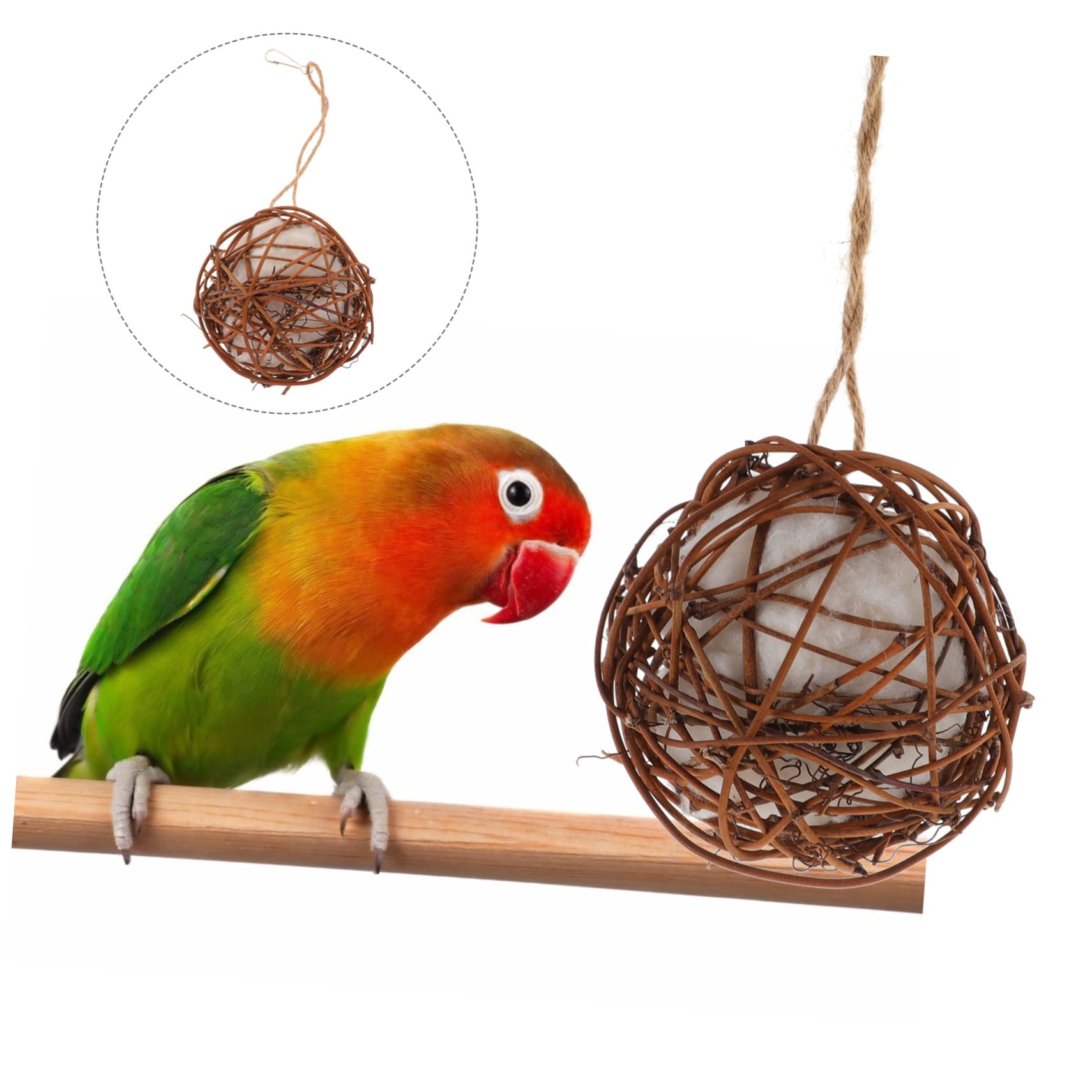 BESPORTBLE 3pièces Jouet à Mâcher Suspendu pour Perroquet Accessoire De pour Oiseaux Jouet à Déchiqueter pour Oiseaux Favorise Activité Physique Et Mentale