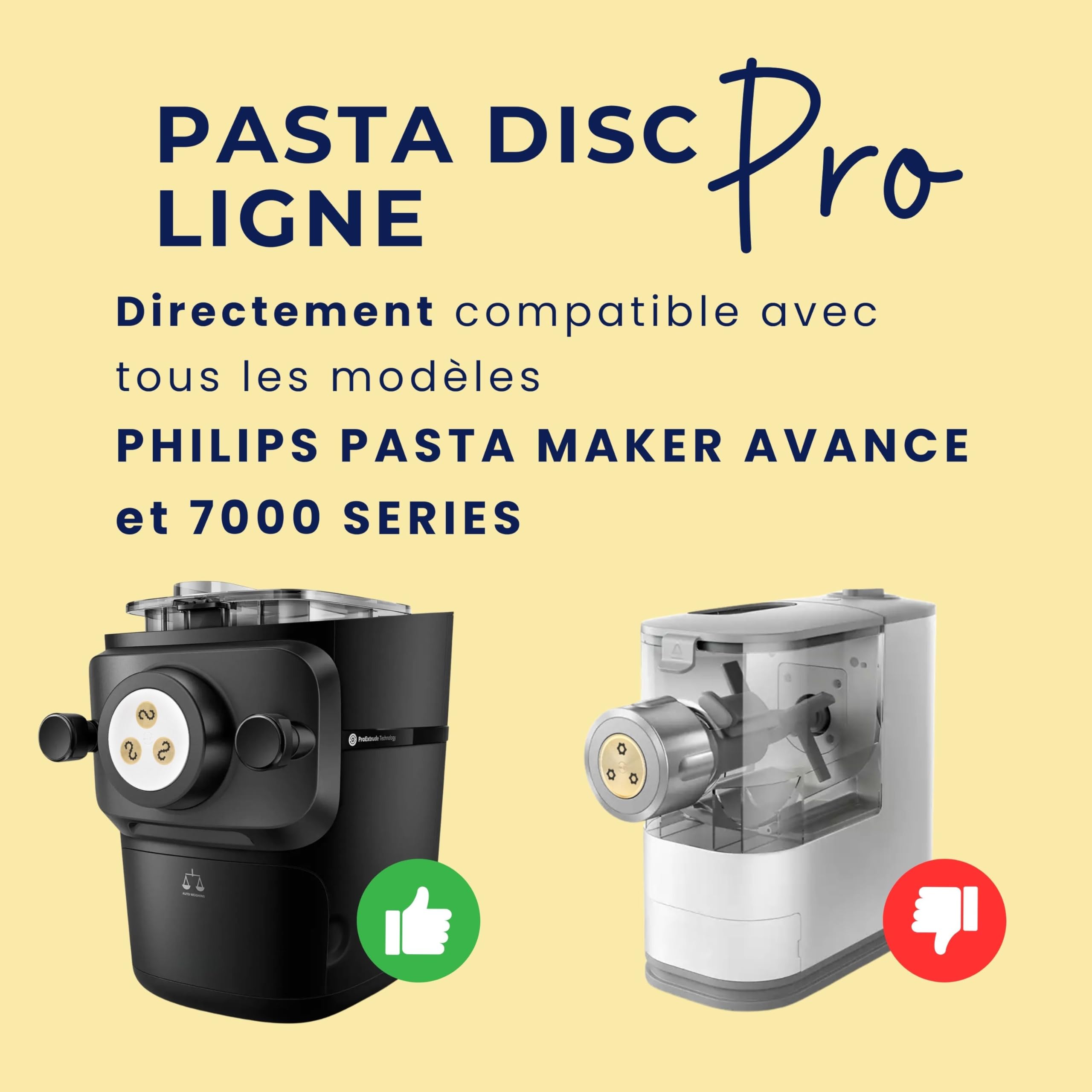 My Trafile Pasta Disc N°462 - Macaroni En Forme De Cœur 12.5 Mm Pour Philips Pasta Maker Avance / 7000 Series