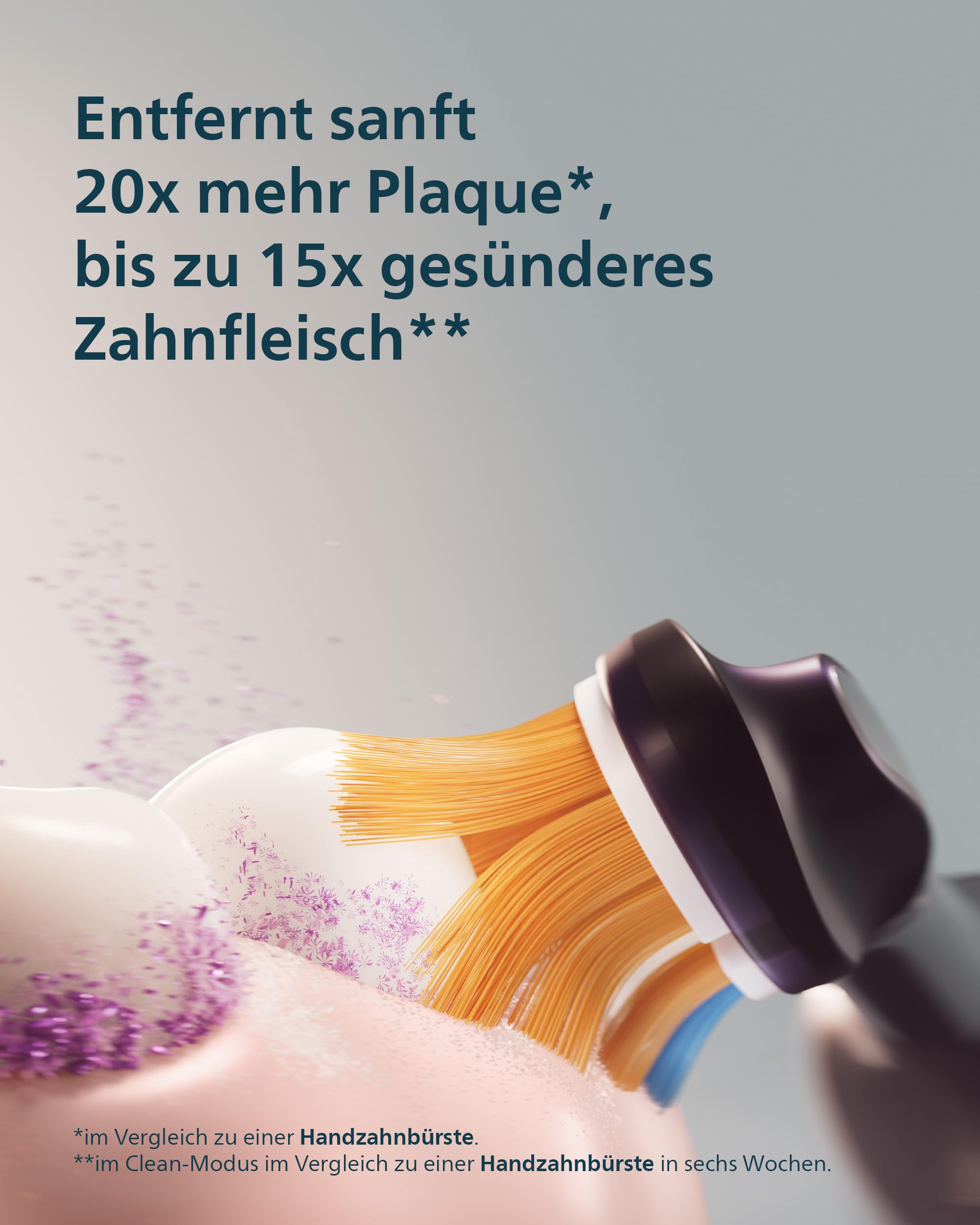 Philips Sonicare Next-Generation DiamondClean 9900 Prestige elektrische Zahnbürste - intelligentes Feedback zur Putzabdeckung, intelligente Andruckkontrolle, 24 Einstellungen, Quarzschwarz, HX9815/92