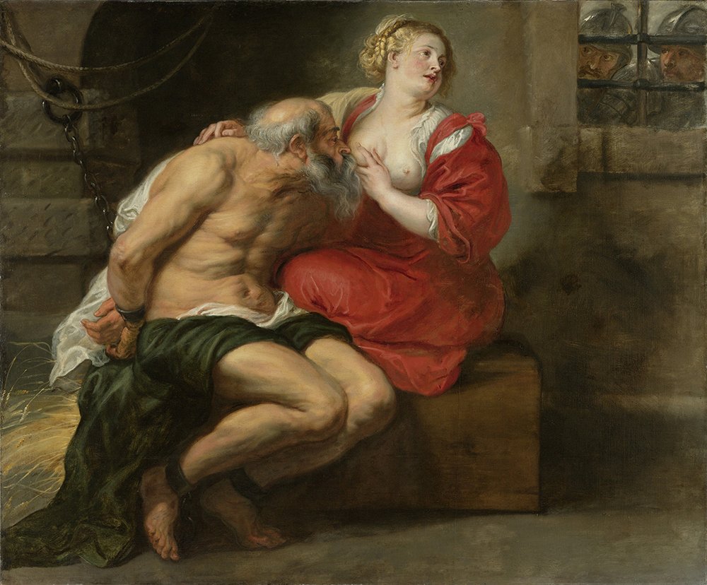 Affiche Peter Paul Rubens Cimon en Pero impression extra large mate muséale