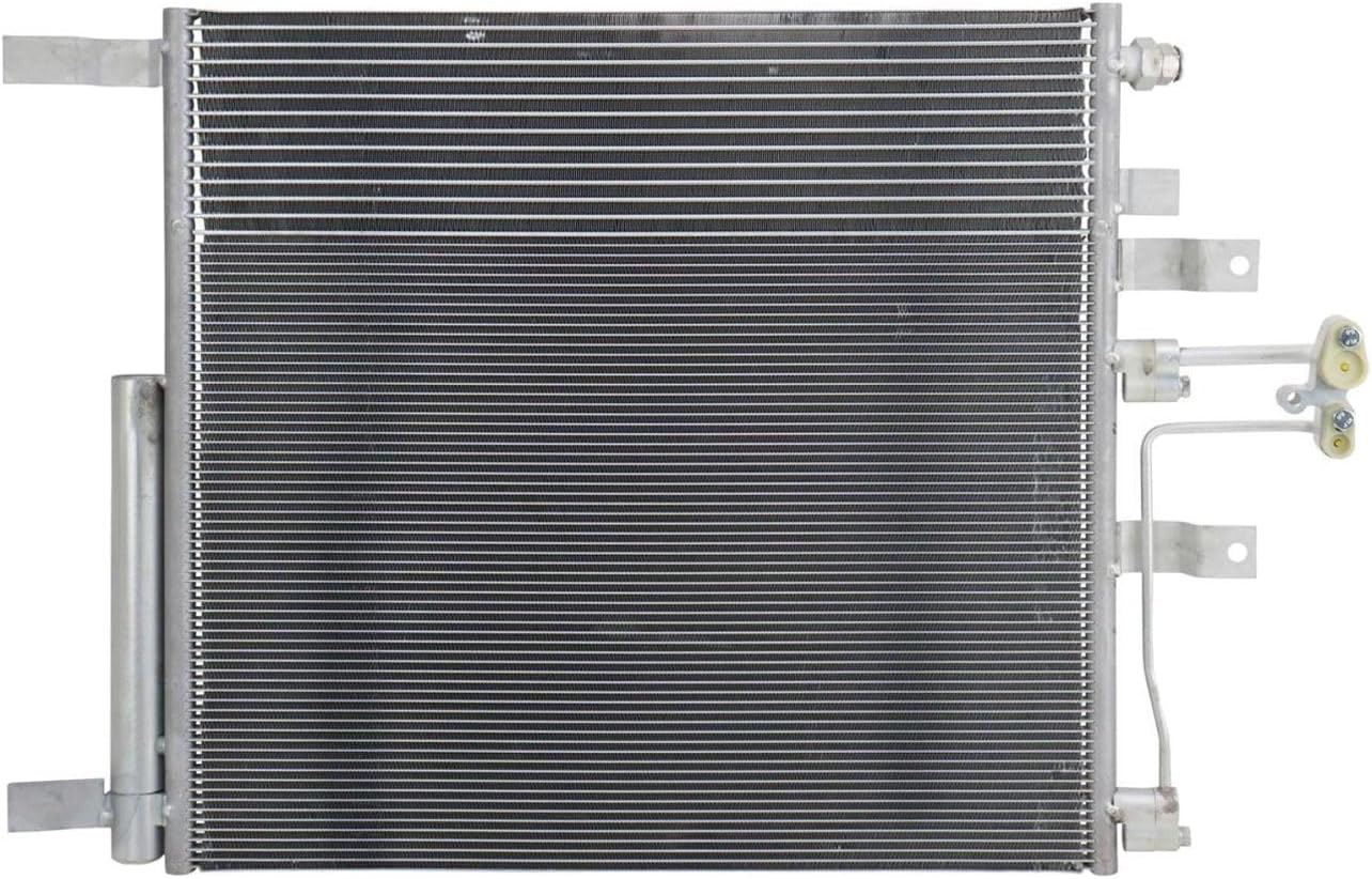 A/C Condenser Air Conditioning with Drier for Ram 1500 3.0L 2014-2013-2018 & Classic 3.6L/5.7L 2019-2020 Truck 23.25 in Core Length