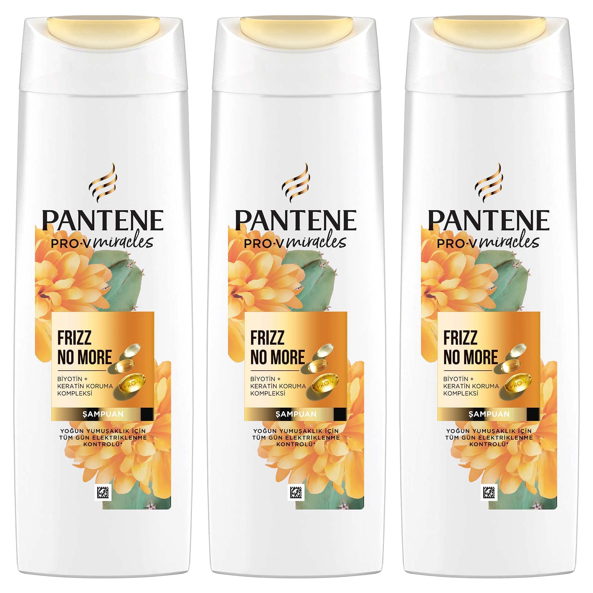 PANTENE PRO-V Miracles Frizz No More Elektriklenme Karşıtı Şampuan Kuru ve Kıvırcık Saçlar İçin 325 ml 3lü paket