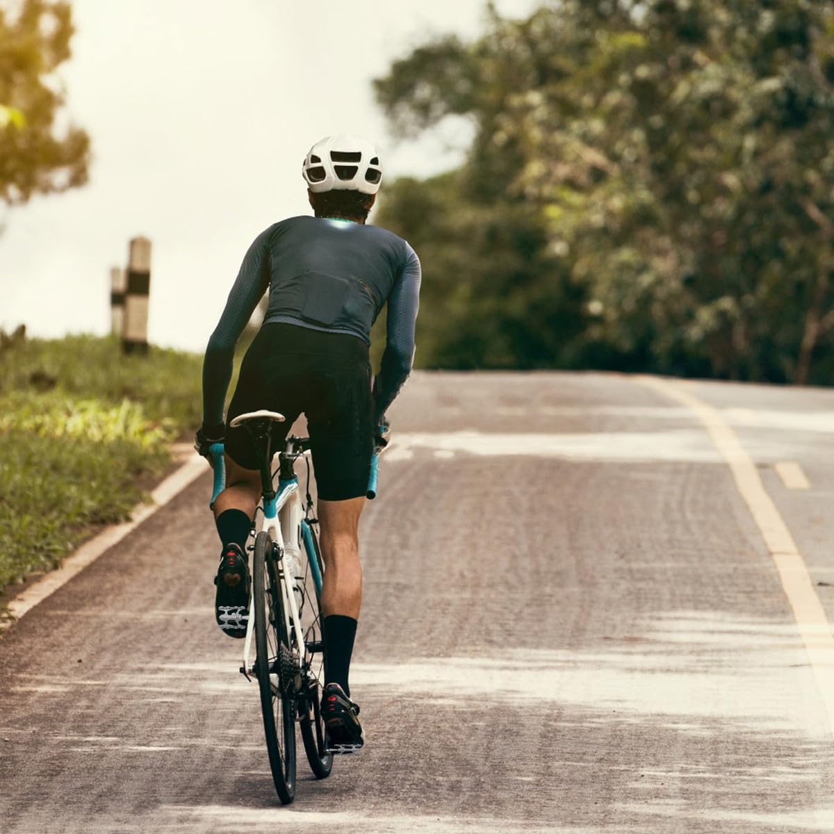 Pedale Bici Pieghevole Leggero in Lega di Alluminio Argento