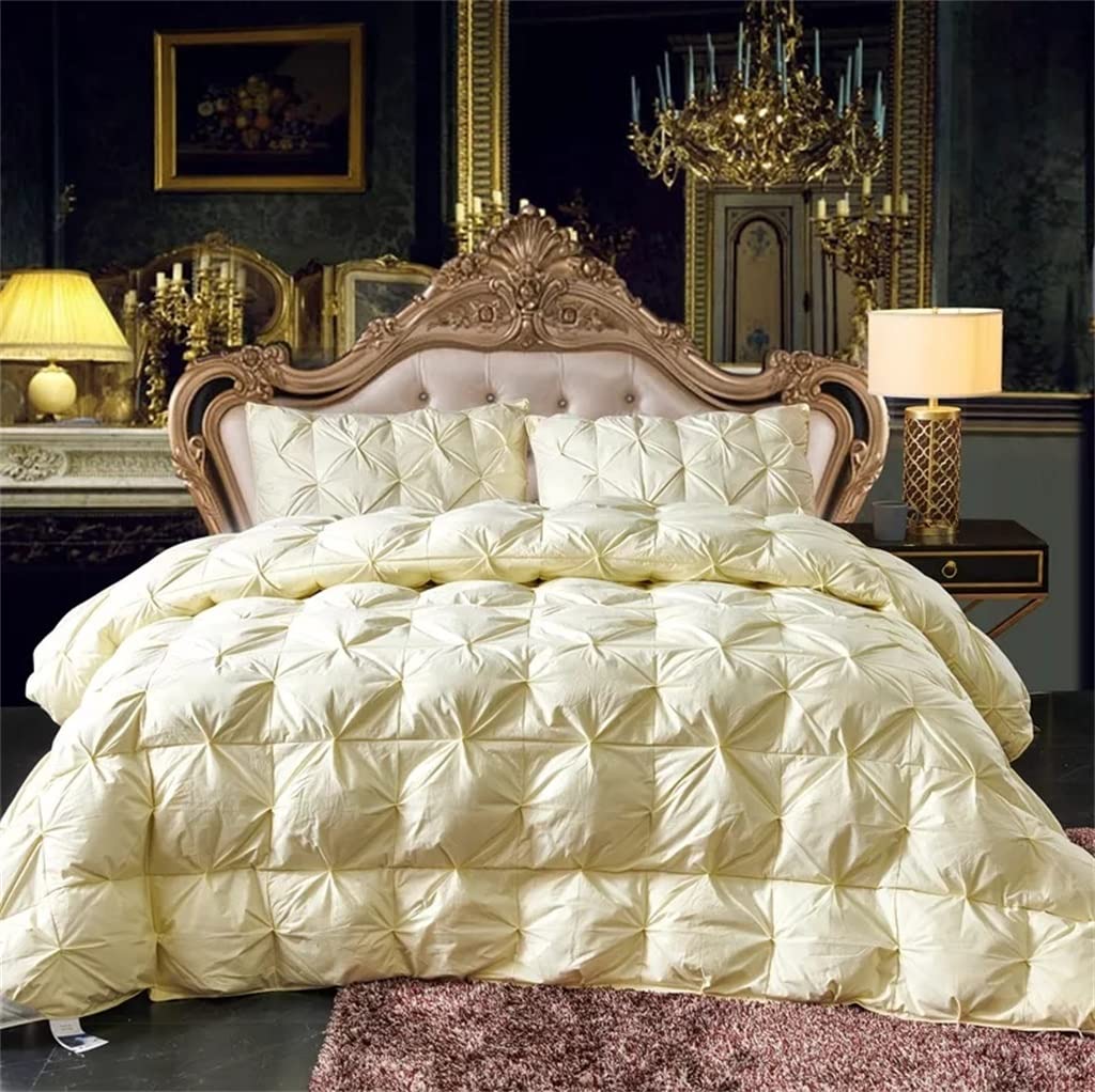 Piumino d'oca/anatra bianco in cotone Piumino d'oca in velluto Piumino Queen King Trapunte in piume invernali Mantieni caldo Copripiumino (Colore : D, Dimensioni : 200x230cm 3.5kg) (D 220x240cm 3.5kg)