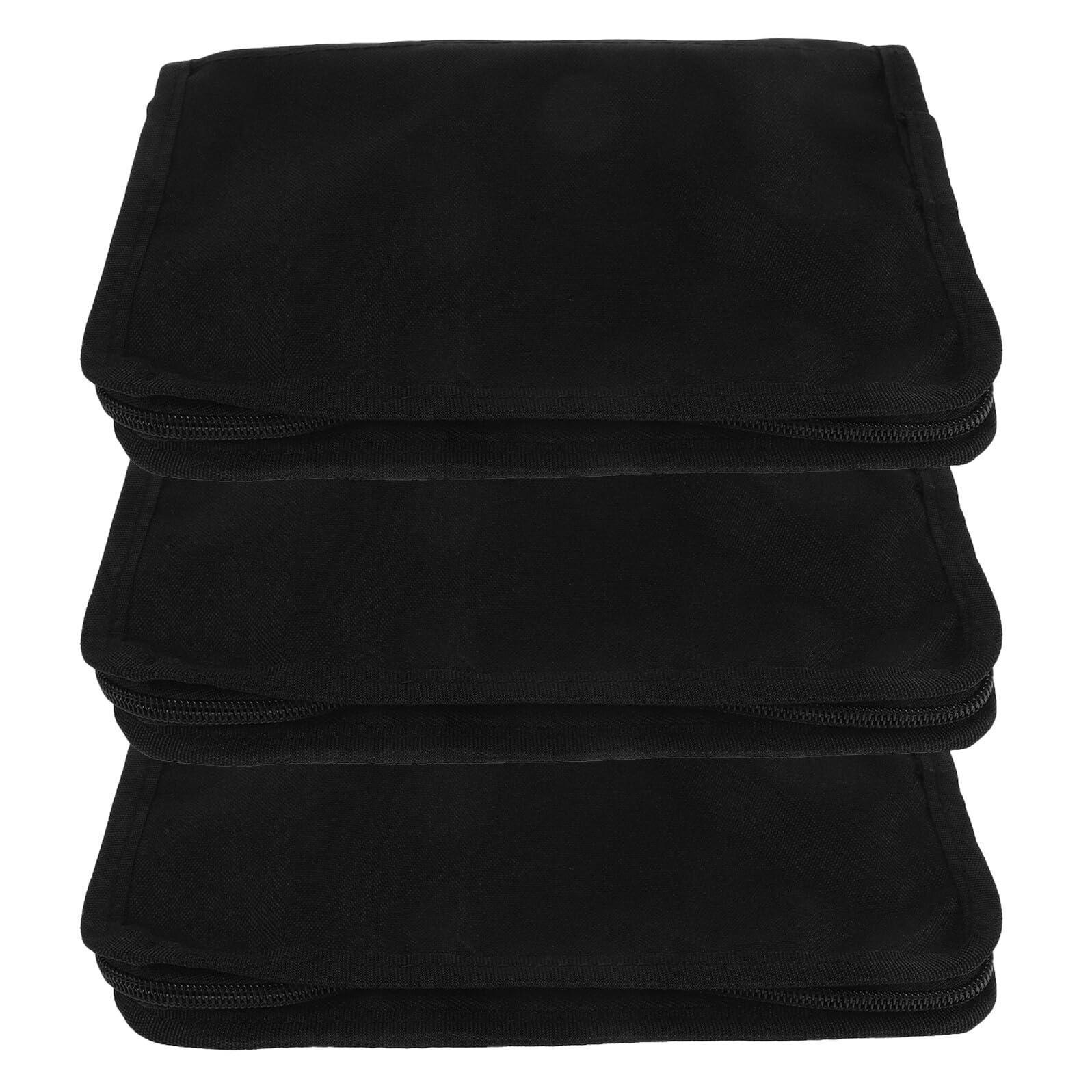 Bolsa para Documentos de Coche Organizador Portátil de Almacenamiento Multicapa Tela Oxford Negra 3 Unidades para Manual Papeles y Tarjetas de Vehículo Uso Interior