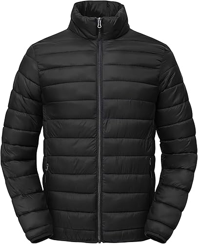 Abrigos de invierno para hombre, térmicos, ligeros, acolchados, impermeables, cálidos, con bolsillos con cremallera