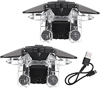 Vista 1 de MECCANIXITY Gaming Trigger Mobile Game Controller 1 Pair Six-Finger Linkage Fire Key Burst Shooter Type-C for 4.7-6.5 Inch Cell Phone with 18.5cm