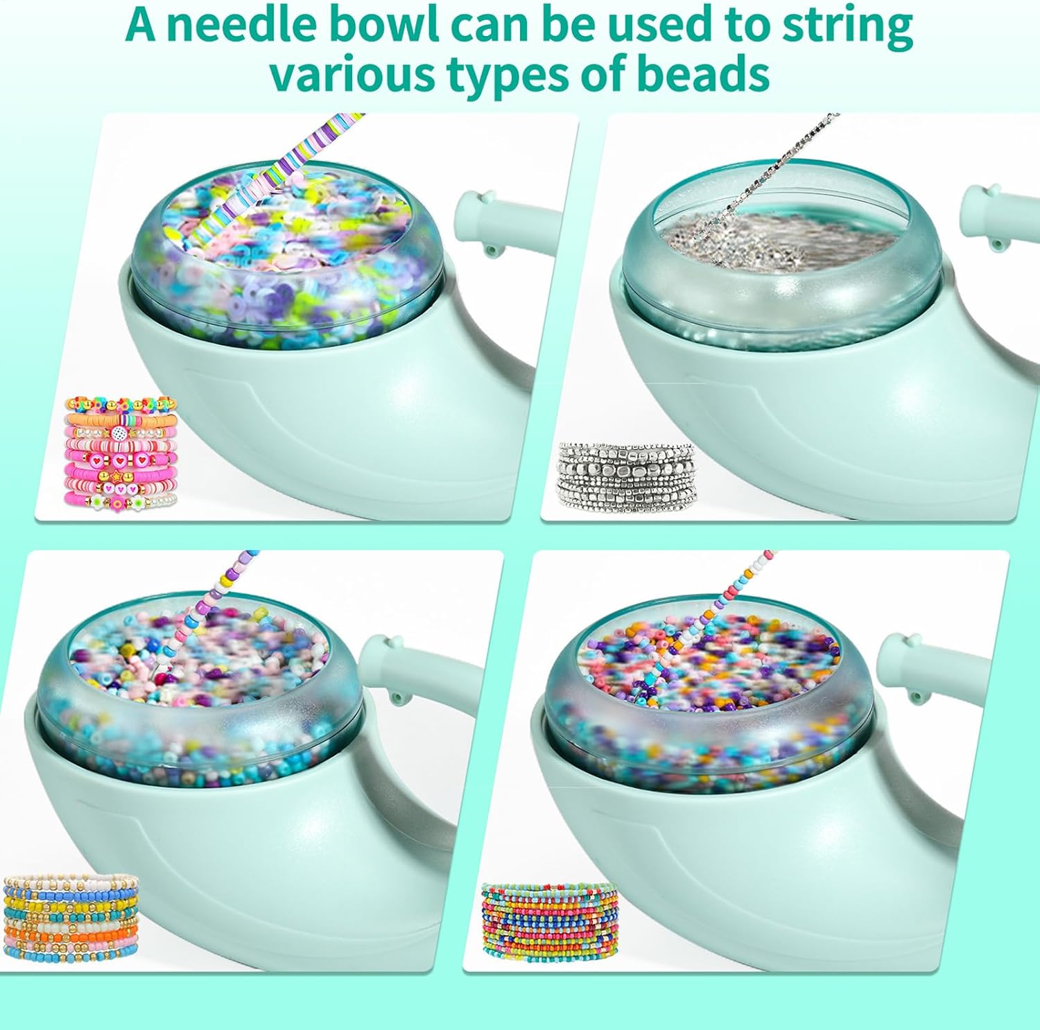 Bead Spinner Kit Adjustable Speed Rechargeable Tools for Friendship