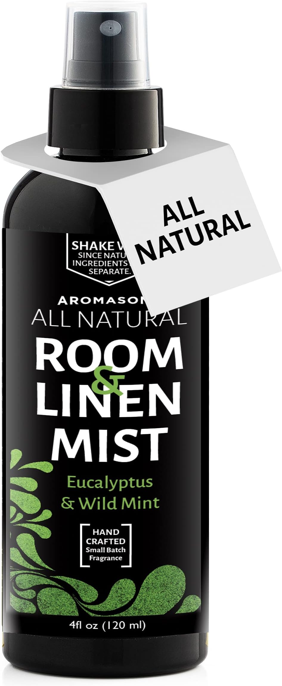 Aromasong Eucalyptus & Wild Mint Linen and Room Spray, Natural Aromatic Mist, Relax Your Body & Mind, Perfect as a Bathroom Spray Air Freshener Pillow Mist