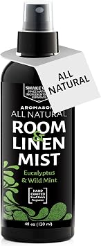 Aromasong Eucalyptus & Wild Mint Linen and Room Spray, Natural Aromatic Mist, Relax Your Body & Mind, Perfect as a Bathroom Spray Air Freshener Pillow Mist