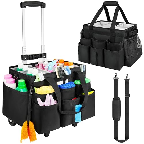 ZIOZERTT Large Rolling Cleaning Caddy Bag product photo (Cleaning Kits & Organizers) — ScooterReviewPro review
