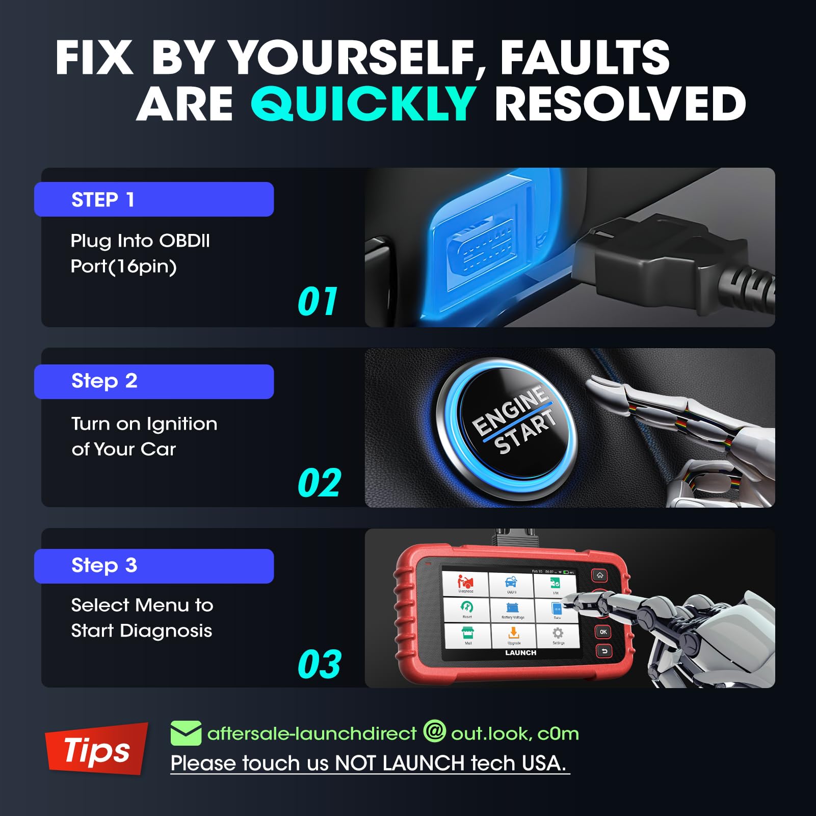 LAUNCH CRP129X V2.0 obd2 Diagnosegerät mit Vier Systemdiagnosen(Motor SRS at/MT und ABS), 12 Reset-Funktion (für öl SAS EPB TPMS BMS ABS usw), 10 OBD2-Funktion, AUTOVIN, KOSTENLOSES Update