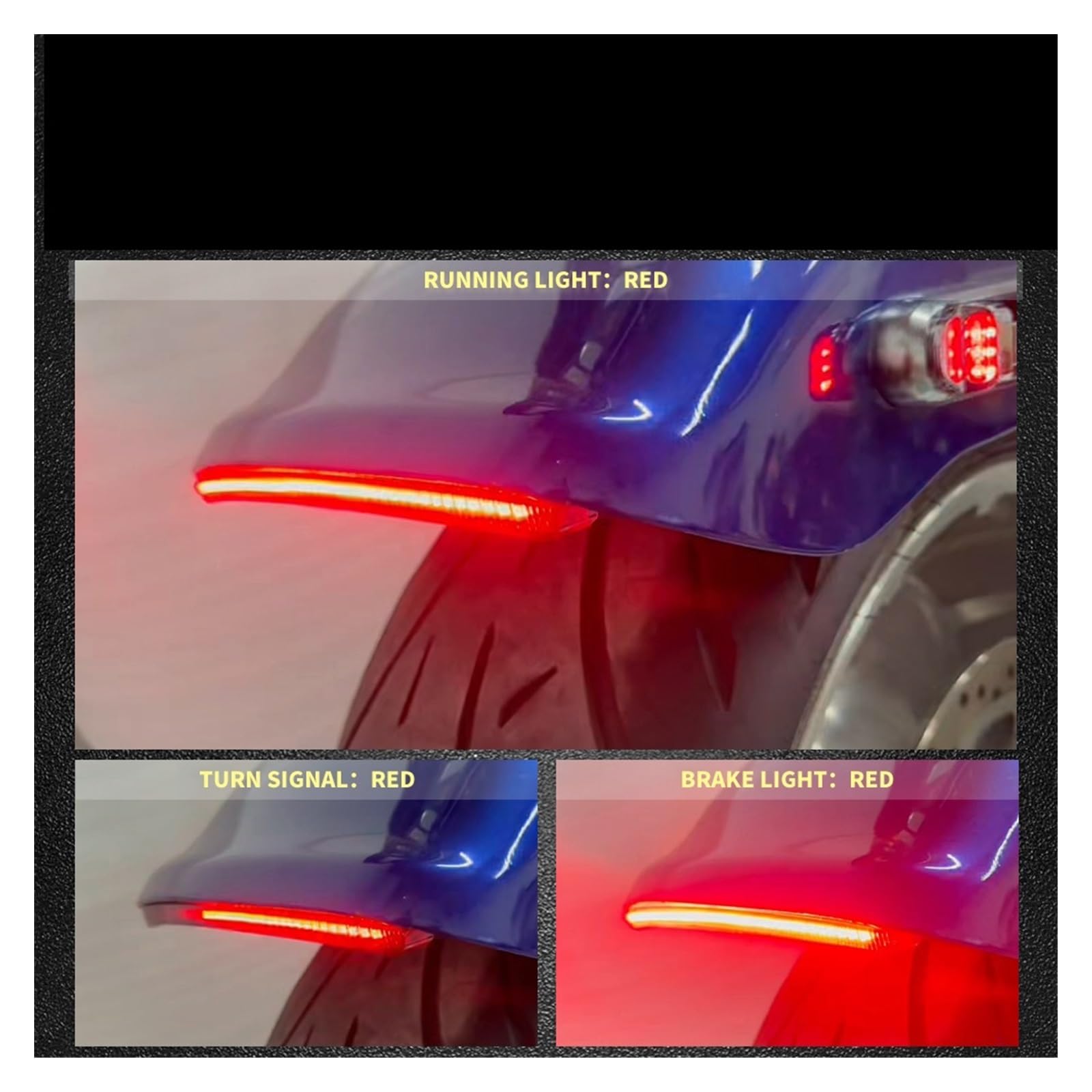 Indicateur Lumineux Moto Feu De Stop Arrière LED pour Motos, Clignotant, Feu De Course pour Softail, pour Fatboy FLFB FLFBS 18-25