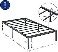 Vista 2 de Listón de marco de acero de la cama para dormir Olee T-3000 OL14BF04, Acero, Negro