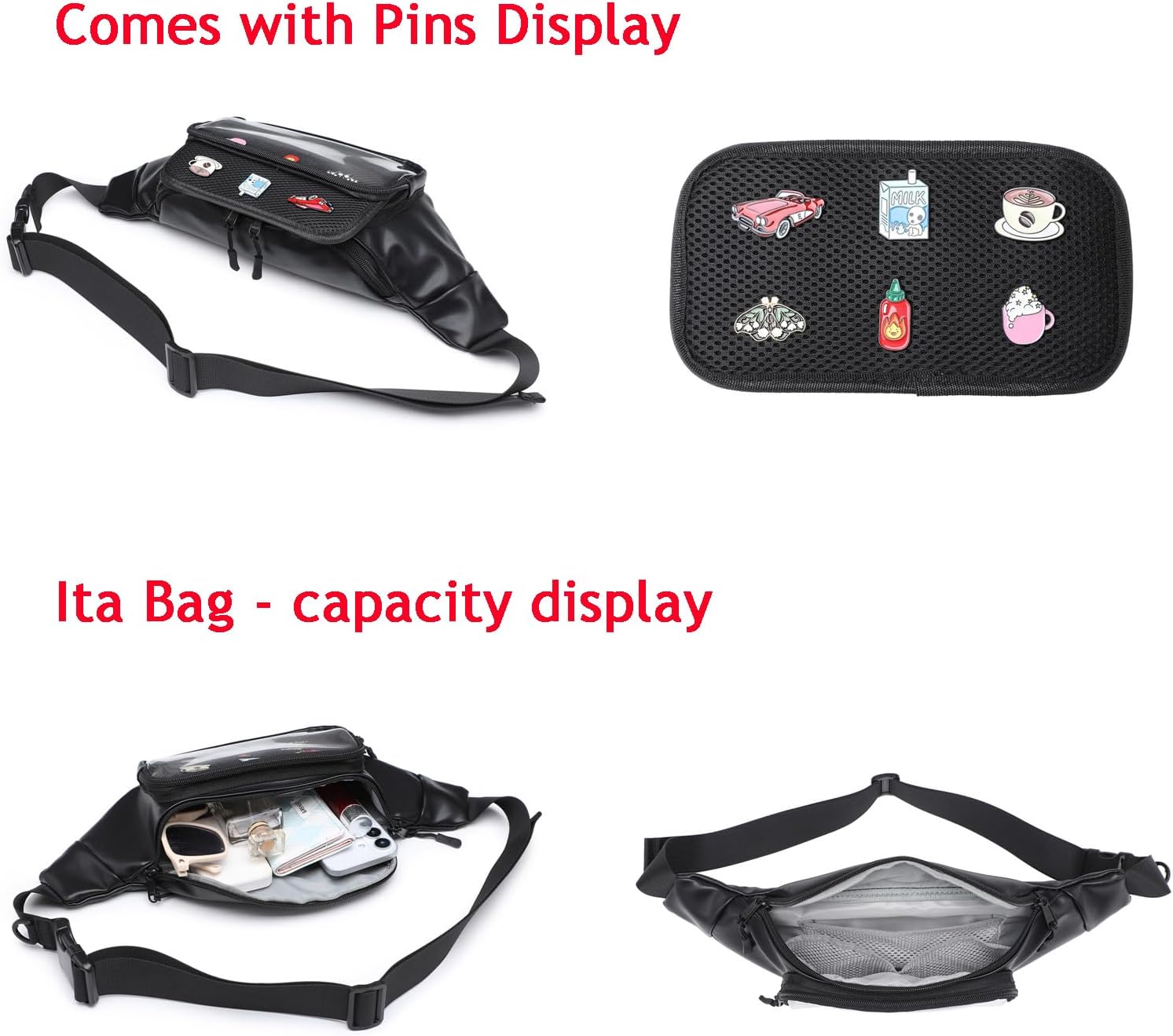 Ita Bag Fanny Pack Crossbody Belt Bag Waist Bag for Walking Hiking Everywhere Hip Pack
