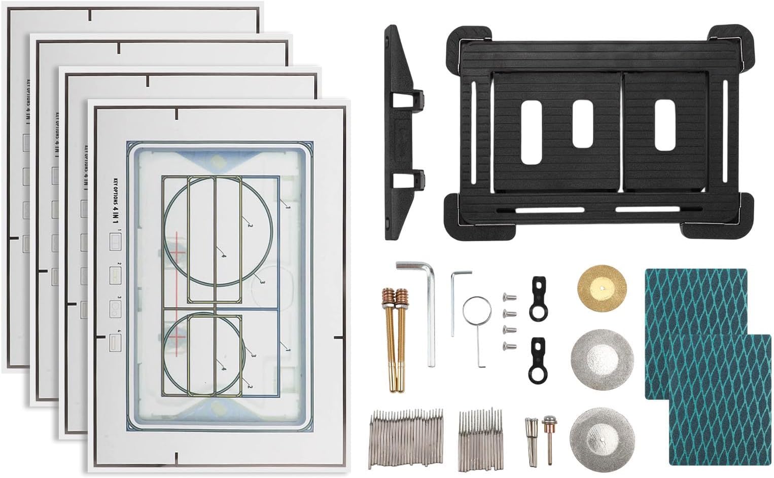 Geberit Sigma 30/20/50 Concealed Tileable Push Plate Flush Installation Push Plate with Magnetic Fastening + 4 Pattern Stickers - Black
