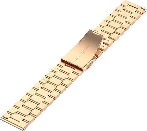 Vista 4 de FitTurn Bandas de 0.866in compatibles con reloj inteligente Cubitt CT4CT2 Pro, pulsera de metal de repuesto de acero inoxidable sólido de alta