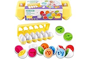 LOOIKOOS Matching Egg Educational Toy Set for Toddler Cognitive Skills Development