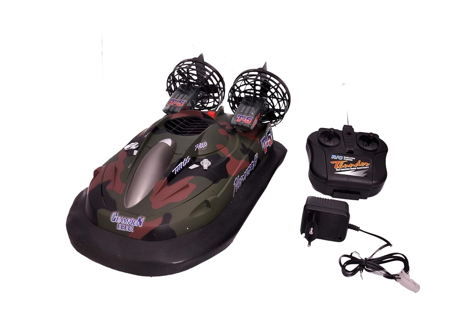 Toyshine Hovercraft Remote Control Rechargeable Boat Ship, Runs on Sand