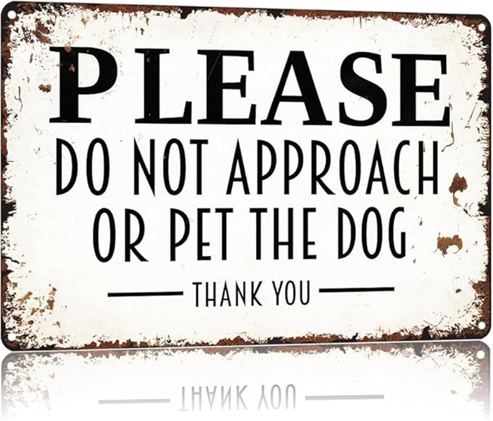 FNYUVNFAF Do Not Approach Dog Sign Vintage Funny Metal Yard Sign for Fence Property Entrance 8 X 12 in