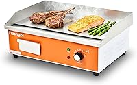 Vista 1 de 21.6 IN Nonstick Stainless Steel Electric Griddle Adjustable Temperature Control Flat Top Griddle For Smokeless Cooking/Grill at Resturant, Kitchen