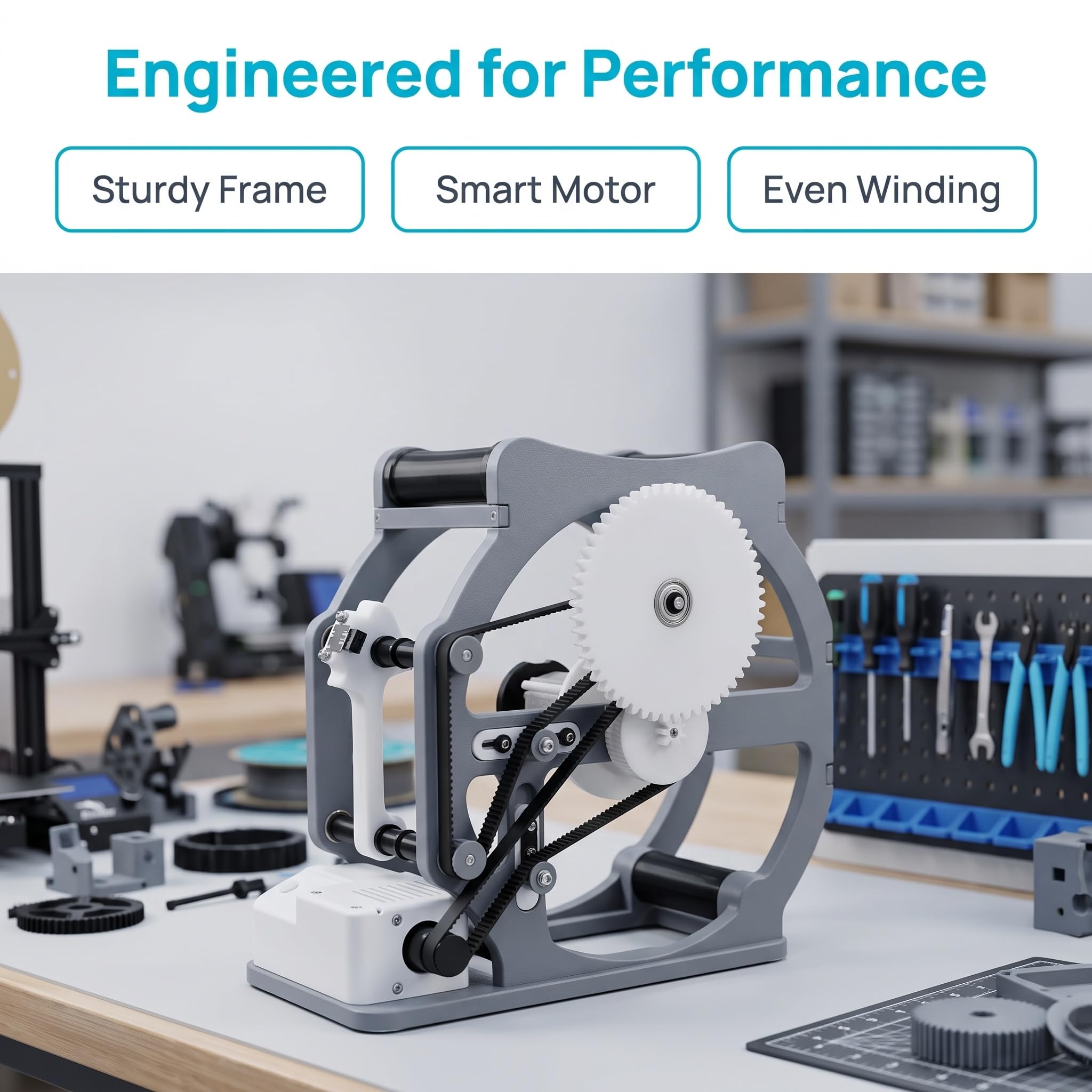 Enrollador De Filamento Para Impresión 3d — Eléctrico Inteligente | Enrollado Automático, Tensión Ajustable | Para Filamento/alambre De Impresora 3d