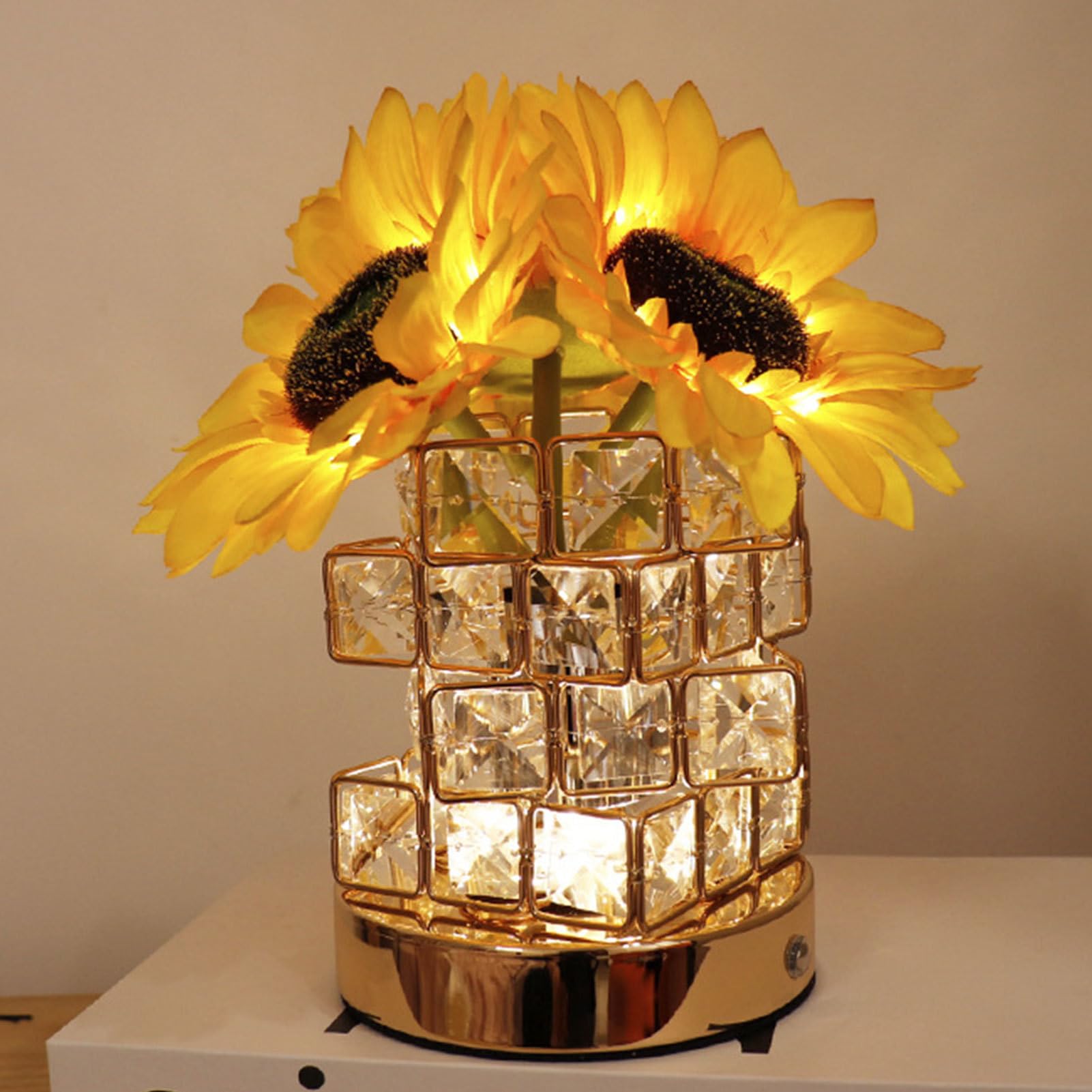 Generico Lampada Notturna Girasole Luce da Scrivania Ricaricabile
