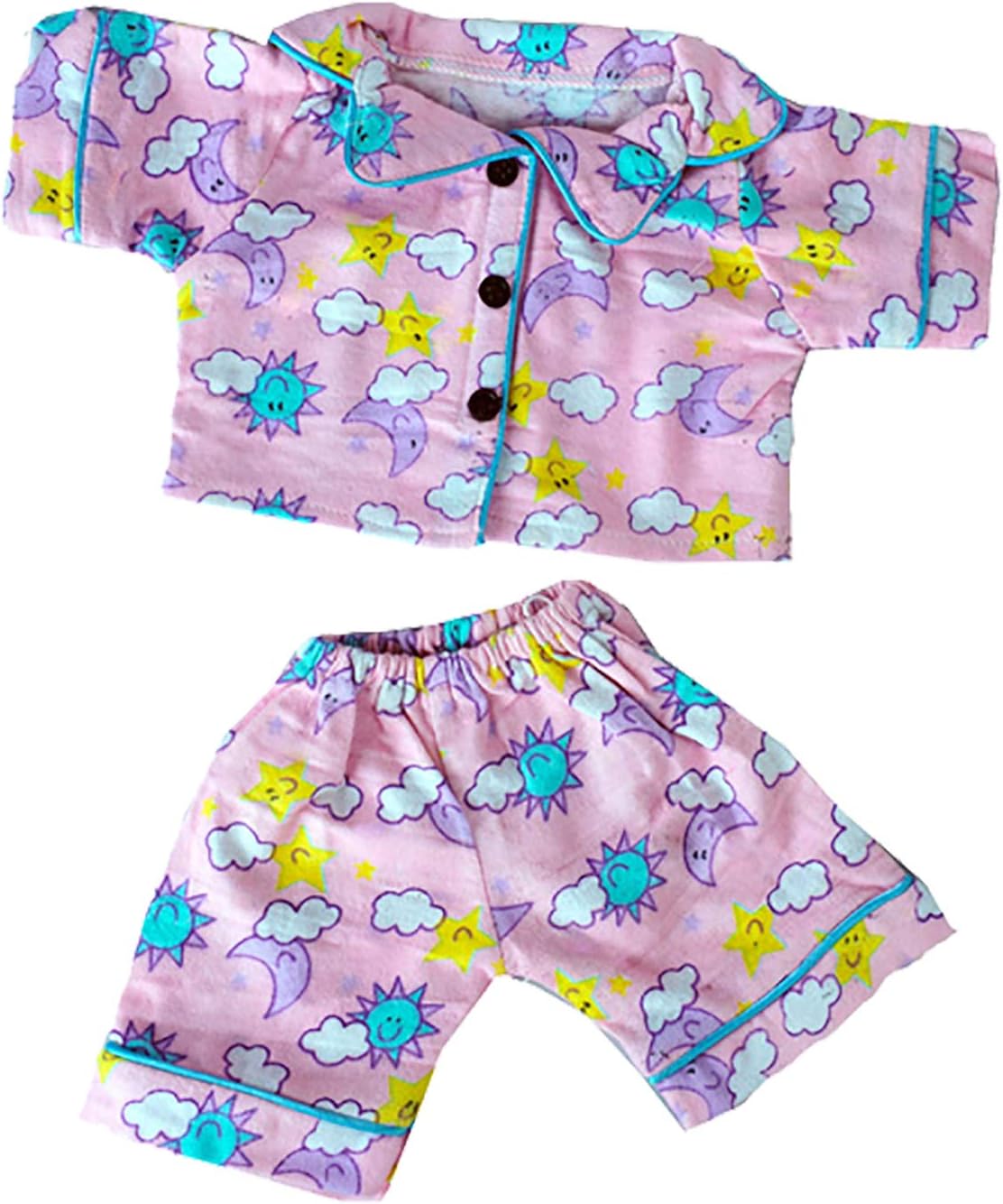 Sunny Days Pink PJ's Fits Most 14" - 18" Build-a-Bear and Make Your Own Stuffed Animals
