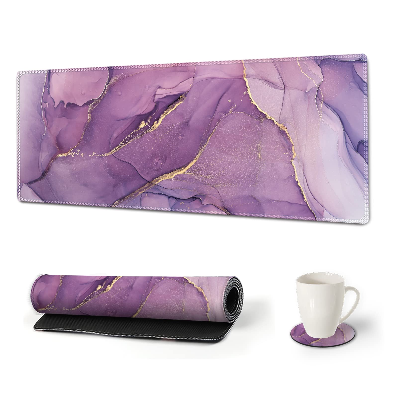 Tapis de souris de jeu marbre violet AIMSA haute précision à structure robuste - 8