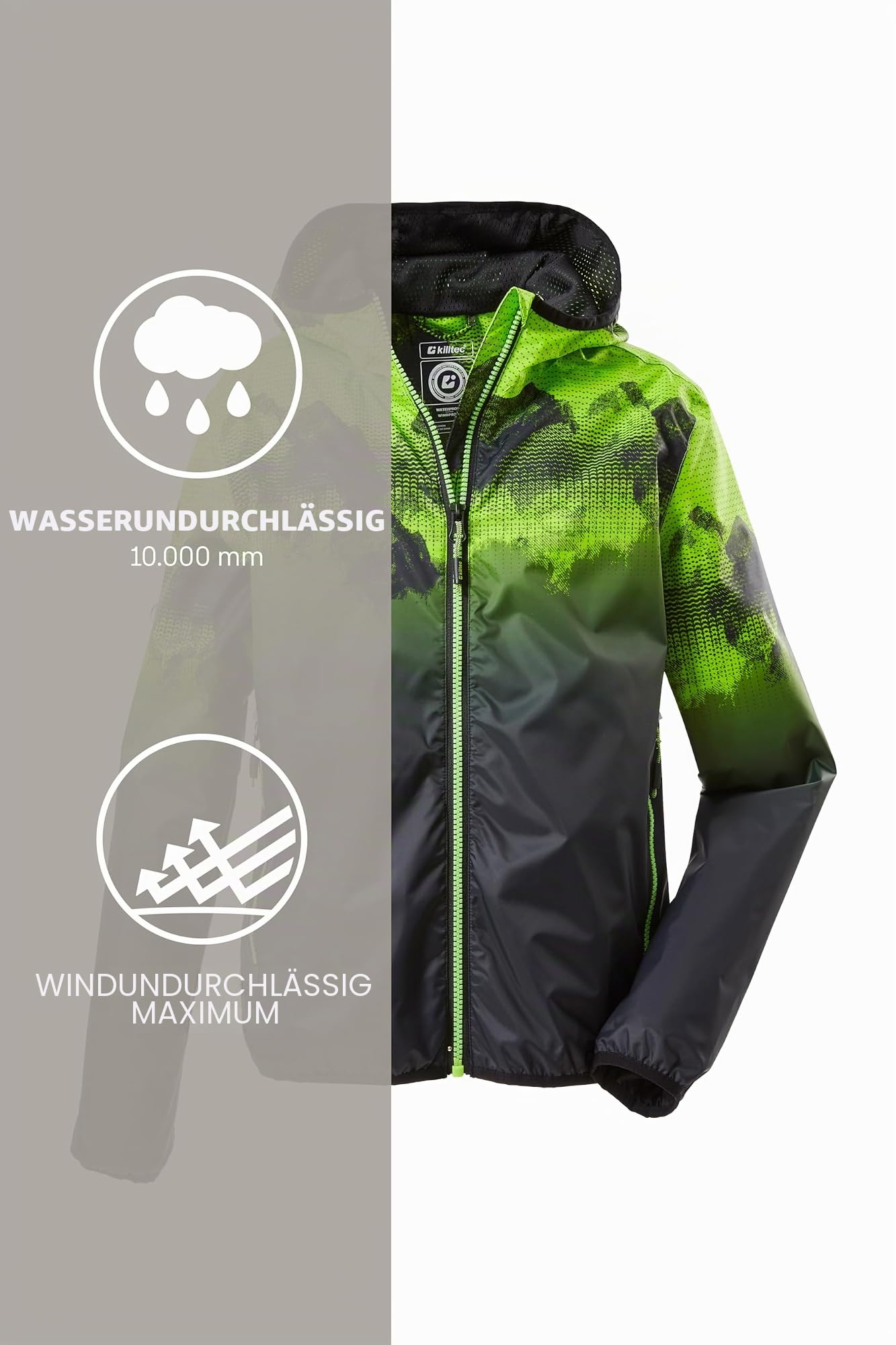 Killtec Jungen Lyse Bys Jckt B Funktionsjacke/Regenjacke mit Kapuze, packbar