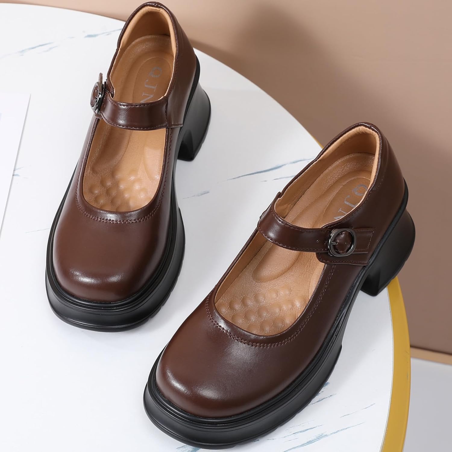 Mary Jane Shoes Women Platform Mary Janes Heels Women's Chunky Pumps Dress Shoes Ladies Work Comfortable Dressy Casual Footwear - Image 6